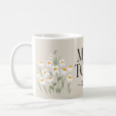 Mom to be daisy floral baby shower new baby gift coffee mug (Left)