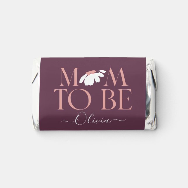 Mom to be daisy floral baby shower new baby gift   hershey's miniatures (Front)