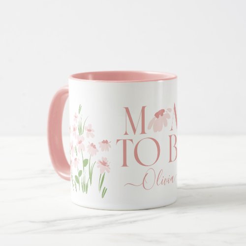 Mom to be daisy floral baby shower new baby pink c mug