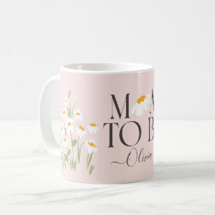 Mom to be daisy floral baby shower new baby pink coffee mug