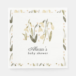 Mom to be elegant floral baby shower new baby napkins
