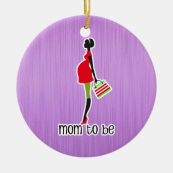 Mom To Be Expectant Mother Personalized Dated Ceramic Ornament by ornamentcentral at Zazzle