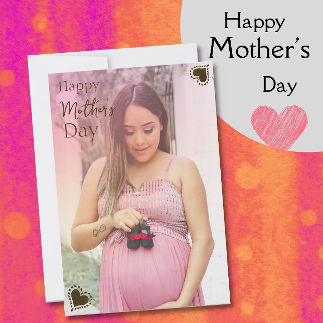 Mom-to-be  Mother's Day Photo Card (Mom-to-be Mother's Day Photo Card)