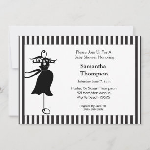 Mom to Be  Silhouette Baby Shower Invitation