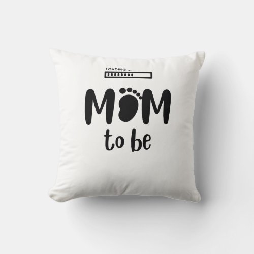 Mom to be throw pillow