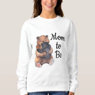 Mom to Be Woodland Hug Bear Sweatshirt