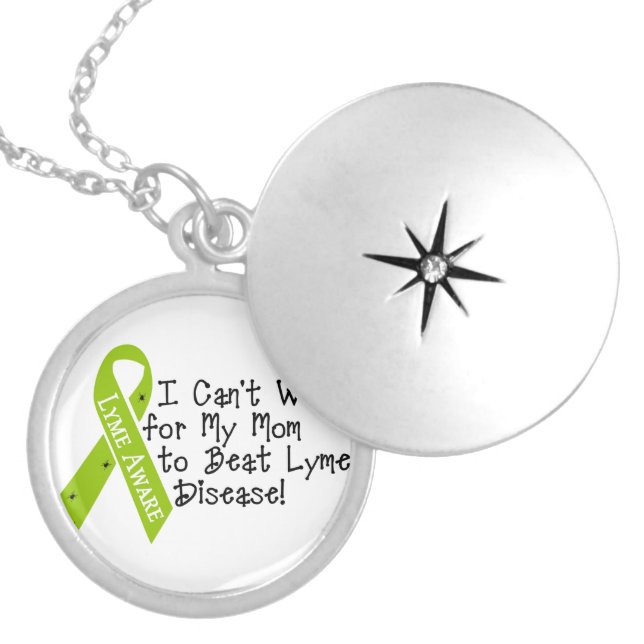 MOM to Beat Lyme Disease! Silver Plated Necklace (Front)
