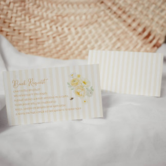 Mom to Bee Baby Shower Book Request Card