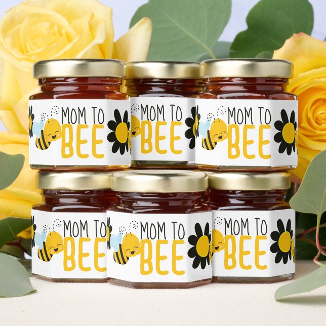 Mom to Bee Baby Shower Honey Jar Favors (Insitu)