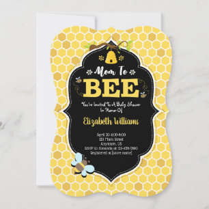 Mom To Bee Baby Shower Invitation