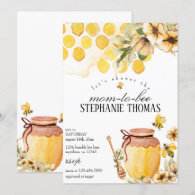Mom to Bee Baby Shower Invitation