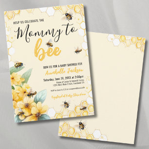 Mom To BEE Baby Shower Party Invitation