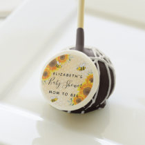 Mom to bee bees sunflowers baby shower cake pops