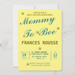 MOM TO BEE CUTE BABY SHOWER INVITATION