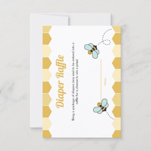 Mom to Bee Diaper Raffle Insert Card