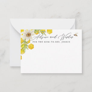 Mom-to-Bee Personalized Advice and Wishes Card