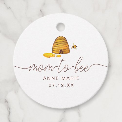 Mom_to_Bee Square Sticker Favor Tags