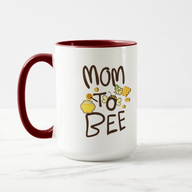Mom to Bee with Cartoon Decoration Mug (Left)
