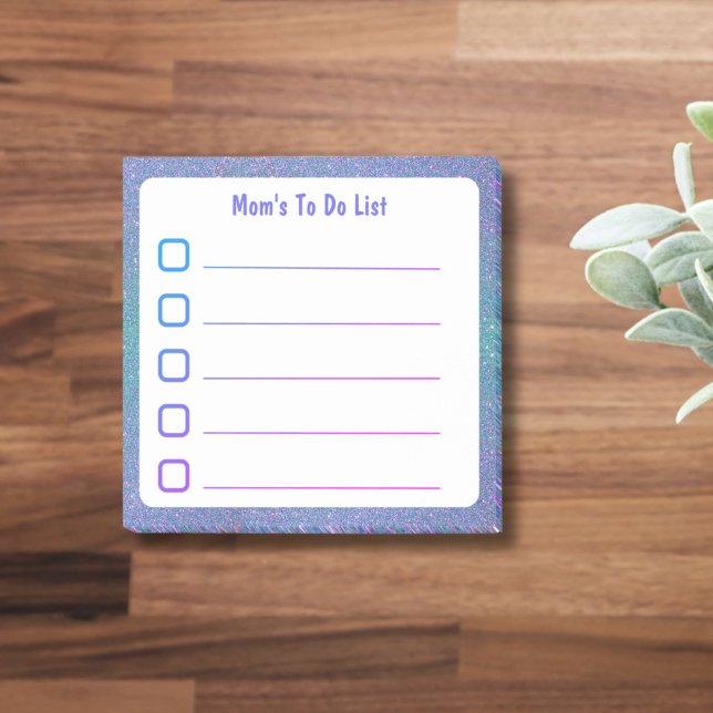 Mom To Do List  Post-it Notes (To do list sticky notes for mom.)