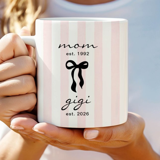 Mom to Gigi Est Mug with Bow (Creator Uploaded)