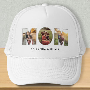 Mom To Kids Names & Photos Trucker Hat