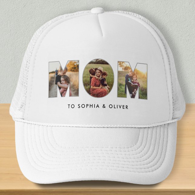 Mom To Kids Names & Photos Trucker Hat (Creator Uploaded)