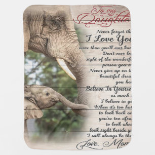 Mom To My Daughter Letter, Girl Birthday Gift Baby Blanket