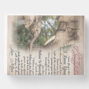 Mom To My Daughter Letter, Girl Birthday Gift Wooden Box Sign