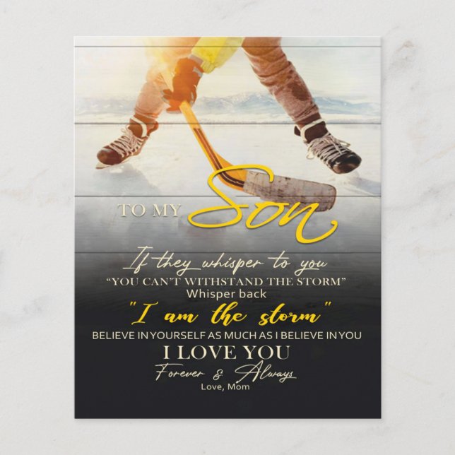 Mom To my Son Gift, Son Birthday Gift Idea Flyer (Front)