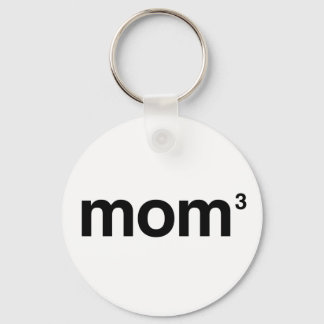 Mom to the Power of 3 Keychain