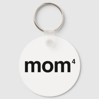 Mom to the Power of 4 Keychain
