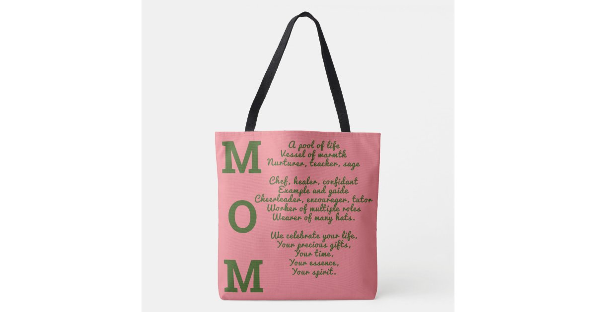 Personalized tote bag for women, Tote bags for mom, Reusable gift bags,  Mothers day gift for wife, Bonus mom gift, Eco friendly gift for her