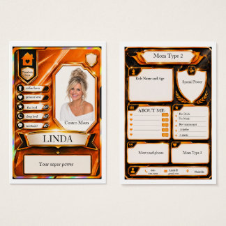 Mom Trading Card in Burnt Blazing Orange