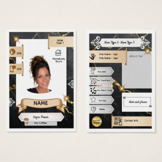 Mom Trading Card in Classic Black and Gold Luxe