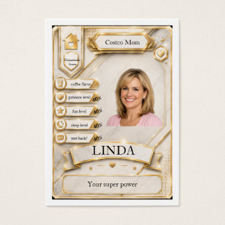 Mom Trading Card in Elegant marble and gold