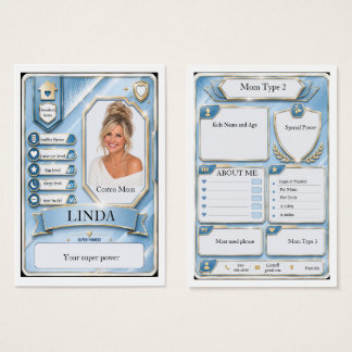 Mom Trading Card in Epic Light Blue Blaze