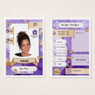 Mom Trading Card in Purple Luxe