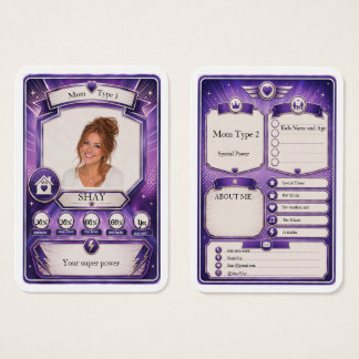 Mom Trading Card in Purple Luxe Mania