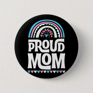 Mom Transgender Pride Flag Mothers Day Bohemian Button