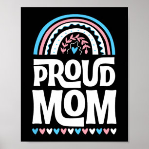 Mom Transgender Pride Flag Mothers Day Bohemian Poster