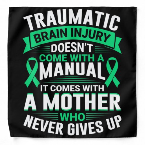 Mom Traumatic Brain Injury Awareness TBI Mother Wa Bandana