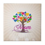 Mom Tree of Life Hearts Ceramic Tile