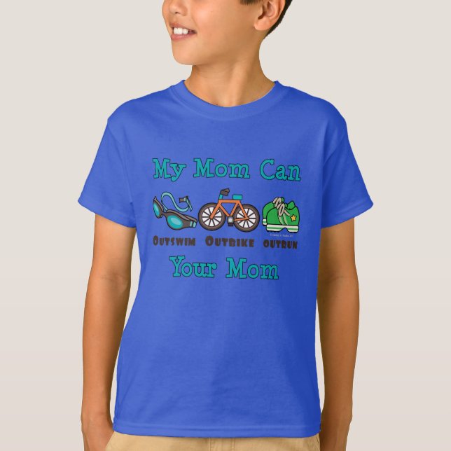 Mom Triathlon Kid Organic T-shirt (Front)
