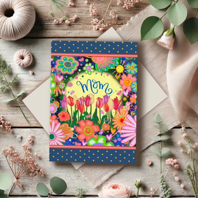 Mom Tulips Pretty Unique Happy Mother’s Day Card (Creator Uploaded)
