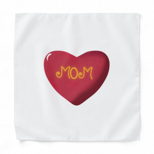 Mom Typography Design, Cute Mother Quote Text Art, Bandana