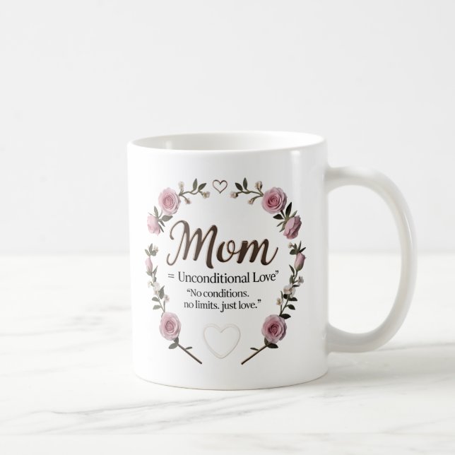 Mom = Unconditional Love –  Mug For mother day  (Right)