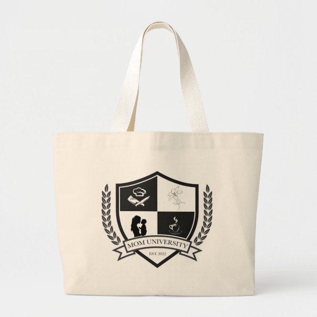 Mom University est. 2022 Large Tote Bag (Front)
