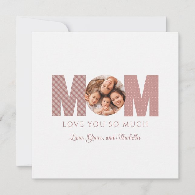 Mom Valentine's Day Photo Card (Front)