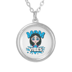 Mom Vibes Silver Plated Necklace