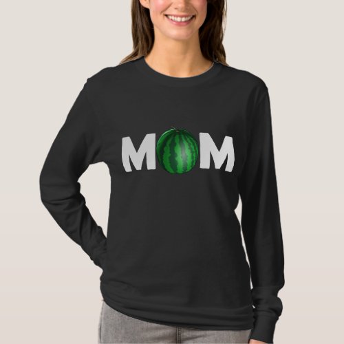 Mom Watermelon Tropical Summer Vibes Fruit T_Shirt